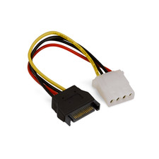 7in Sata Male Power to Molex 4 Pin Female Cable - Multi picture