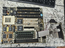 Retro Gaming Vintage Biostar MB-8500TVD-A  V1 AT Motherboard 4ISA 3PCI SLOT + IO picture