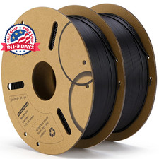 Paquete de filamentos para impresora 3D, PLA, 1,75 mm, Negro, mate US NUEVO picture