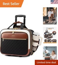 Lightweight 17.3 Inch Women's Rolling Briefcase - Waterproof & Travel-Ready picture