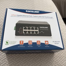 Intellinet 8-port Gigabit PoE+ Switch with PoE Passthrough Brand New Sealed Box picture