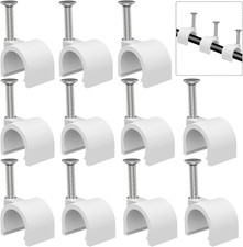 Cable Clips 10Mm Nail in Cable Holder Clip 100 Pcs Wire Clips Speaker Tacks for picture