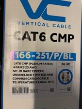 Vertical Cable CAT6, 550 MHz, UTP, 23AWG, 8C Solid Bare Copper, Plenum, 1000 Ft picture