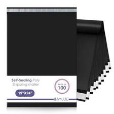 Black Poly Mailers 19x24, Self Seal Shipping & Mailing Bags, 100 Pack Bulk picture