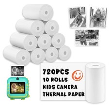 10 Rolls Kids Instant Print Camera Paper 57x25mm Thermal Photo Refill 720Pcs picture