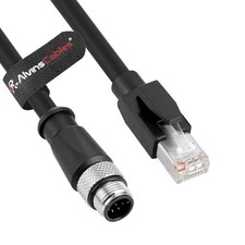 M12 A-Code 8 Pin Male to RJ45 Ethernet Cable Shielded Industrial Drag Chain 20m picture