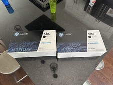 Two (2) HP 58A LaserJet Black Toner Cartridge *new/unopened* picture