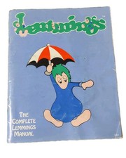The Complete Lemmings Manual - Psygnosis color vintage game booklet w/disc *read picture