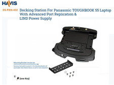 99.99% Life Left Havis DS-PAN-432 Toughbook Dock for Panasonic CF-54/FZ-55, SET3 picture
