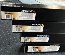 NEW GENUINE LEXMARK C950X2KG C950X2YG C950X2CG C950X2MG  HI-YLD C950 TONER 4 CLR picture