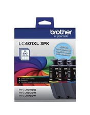 Brother Genuine LC401XL 3PK High Yield 3-Pack Color Cyan, Magenta and Yellow 27+ picture