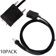 LOT 10 6FT RS-232 COM Serial Cable For Honeywell 1900G 1300G 1202G 1250G Scanner picture