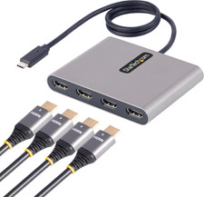 Startech 50Cm USB-C to 4-HDMI Adapter, 4X 1080P 60Hz, USB Powered, TAA | USB 3.0 picture