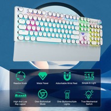 AUAL Square punk F2088 Blue Switch Mechanical Keyboard 108 Keys RGB USB Wired picture