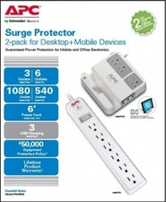 APC Surge Protector 2-pack for Desktop & Mobile Devices (Models P3U3 & P66) picture
