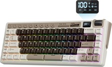 RK ROYAL KLUDGE M70 Wireless Mechanical Keyboard Linear Cream Switch, Brown  picture
