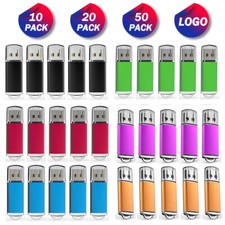 Lot 50PCS 1/2/4/8/16GB USB Flash Drive Storage Thumb Memory U Stick Custom Logo picture