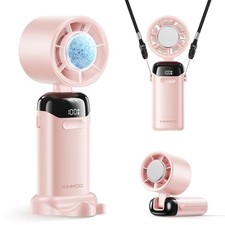 Handheld Portable Turbo Fan with Ice Cooler, Powerful 21000 RPM, Speed (1 Pink picture