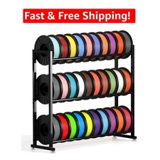 3-Tier Heavy Duty Metal Filament Storage Rack for 30 Rolls | Portable Design picture