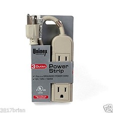  3 OUTLET  POWER STRIP 1 FT CORD 12 INCH CORD 13A/125V/1625W picture