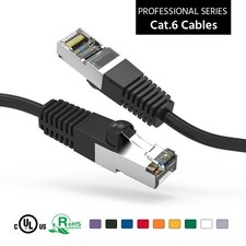 10 Pack of 50Ft CAT6 Shielded (SSTP) Ethernet Network Booted Cable 25-200 Feet B picture