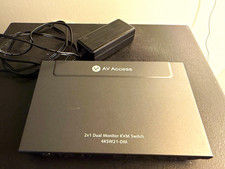 AV Access 4KSW21-DM 2x1 Dual Monitor KVM Switch, Powered HDMI USB 3.0 picture