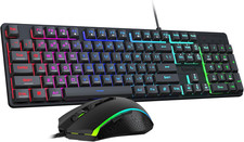 Updated S107 Gaming Keyboard and Mouse, RGB Gaming Keyboard and 10000 DPI Mouse picture