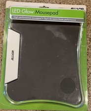 Allsop LED Glow Mousepad with 4-Port USB Hub - Black - NEW IN BOX - Blue Glow picture