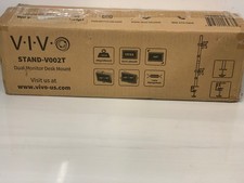 VIVO STAND-V002T Dual Monitor Desk Mount Stacked Vertical Stand Heavy Duty Steel picture