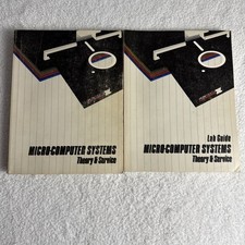 2 Books: Microcomputer systems theory & service / Lab guide. Used picture