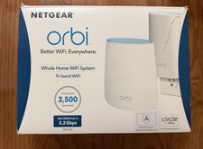 NETGEAR ORBI WHOLE HOME TRI-BAND WIFI SYSTEM W/ ROUTER & SATELLITE rbk20w PICS picture