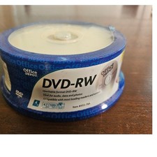 Office Depot DVD-RW 25 Pack Spindle 4.7GB 4x Speed Rewritable Discs 955-784 picture
