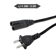 Lot 100 US 2 Prong Pin 6ft AC Power Cord Cable Charge for PC Laptop Dell IBM HP picture