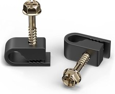 Versatile 50/100Pcs Coaxial Cable Clips with Pre-Installed Anchors for Quick Set picture