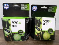 HP 920XL Office Jet Black Ink Cartridge Genuine Sealed in Box Exp 2018 2019 NEW picture