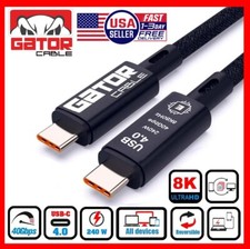 Thunderbolt 4 USB-C 4.0 Cable Charger Data 40Gbps PD 240W 8K Video Display UHD picture