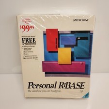 Vintage Microrim Personal R:BASE 1.0 Computer Database 1990 NIP HTF picture
