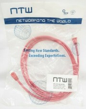 NTW 7 Ft Cat6A Snagless Shielded (STP) Network Patch Cable Red  TF picture