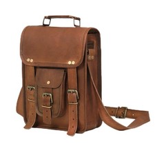 Vintage Genuine Leather /iPad/tab/Kindle Real Laptop Satchel Messenger Cross ... picture