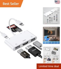 Plug and Play 6-in-1 HDMI Adapter with USB and SD Reader for iPhone Devices picture