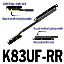 ADT‐Link Dual Reverse Side‐Bend PCIe 5.0 X8 To X16 Extension Cable 30CM- picture