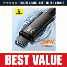 Baseus 240W USB C to USB C Cable Fast Charge Braided Type-C PD 3.1 E-Marker picture