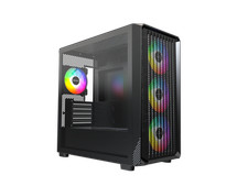 MONTECH X5M - Micro ATX Gaming PC Case, High Airflow, 4x120mm ARGB Fans Pre-inst picture