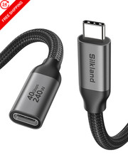 Silkland 40Gbps USB4 USB C Extension Cable 240W for 3.3 Feet, Grey picture
