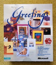 Microsoft Greetings v. 2001 Software, 2 Disc Set In Big Box SEALED  picture
