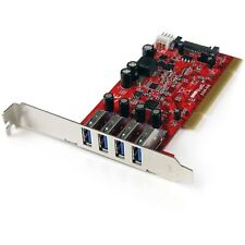 StarTech.com 4 Port PCI SuperSpeed USB 3.0 Adapter Card with SATA/SP4 Power - Qu picture