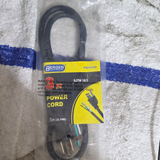 Bergen Industries PS313163 3 ft Black 3-Prong Power Cord 13A 125V 1625W picture