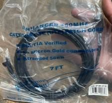 ENHANCED 350MHz CATEGORY 5E (UTP) PATCH CORD ETHERNET CABLE 7' BLACK NEW  picture