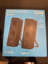Logitech Z207 2.0 Stereo Computer Speakers Wireless Bluetooth AUX 10W -new picture
