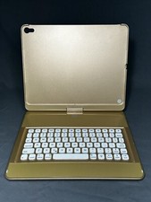 Snugg iPad 12.9 13” Backlit Wireless Bluetooth Keyboard Case Cover Gold CLEAN picture